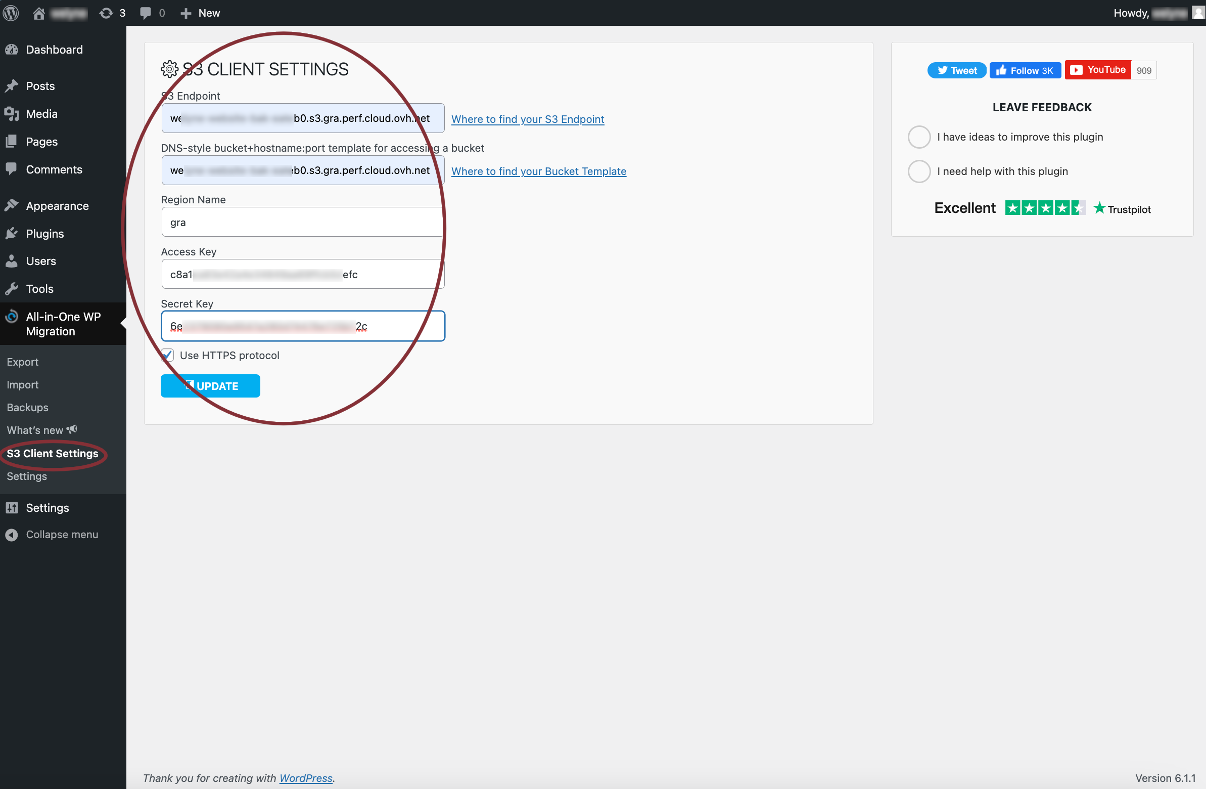 wpaas-s3-settings